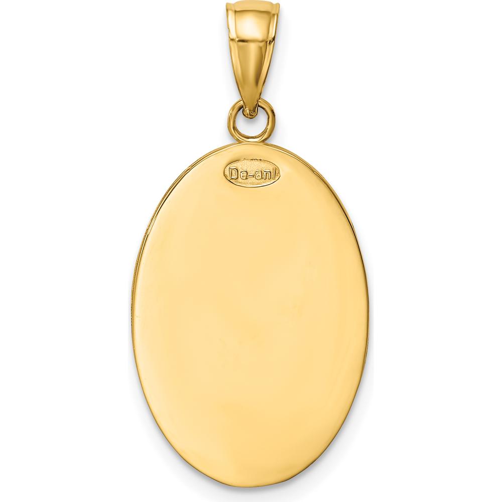 10K Yellow Gold Saint Christopher Medal Pendant - Faithful Protector Charm