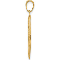 10K Yellow Gold Saint Christopher Medal Pendant - Polished Finish with Protective Charm