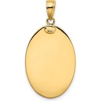 10K Yellow Gold Saint Christopher Medal Pendant - Polished Finish with Protective Charm