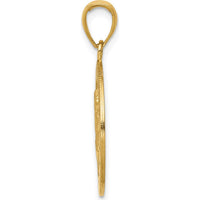 10K Yellow Gold Saint Christopher Pendant Charm - Polished Finish