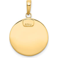 10K Yellow Gold Saint Christopher Pendant Charm - Polished Finish
