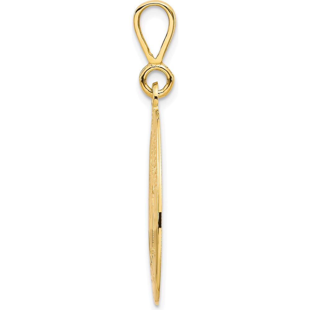 10K Yellow Gold Saint Christopher Pendant with Polished Finish