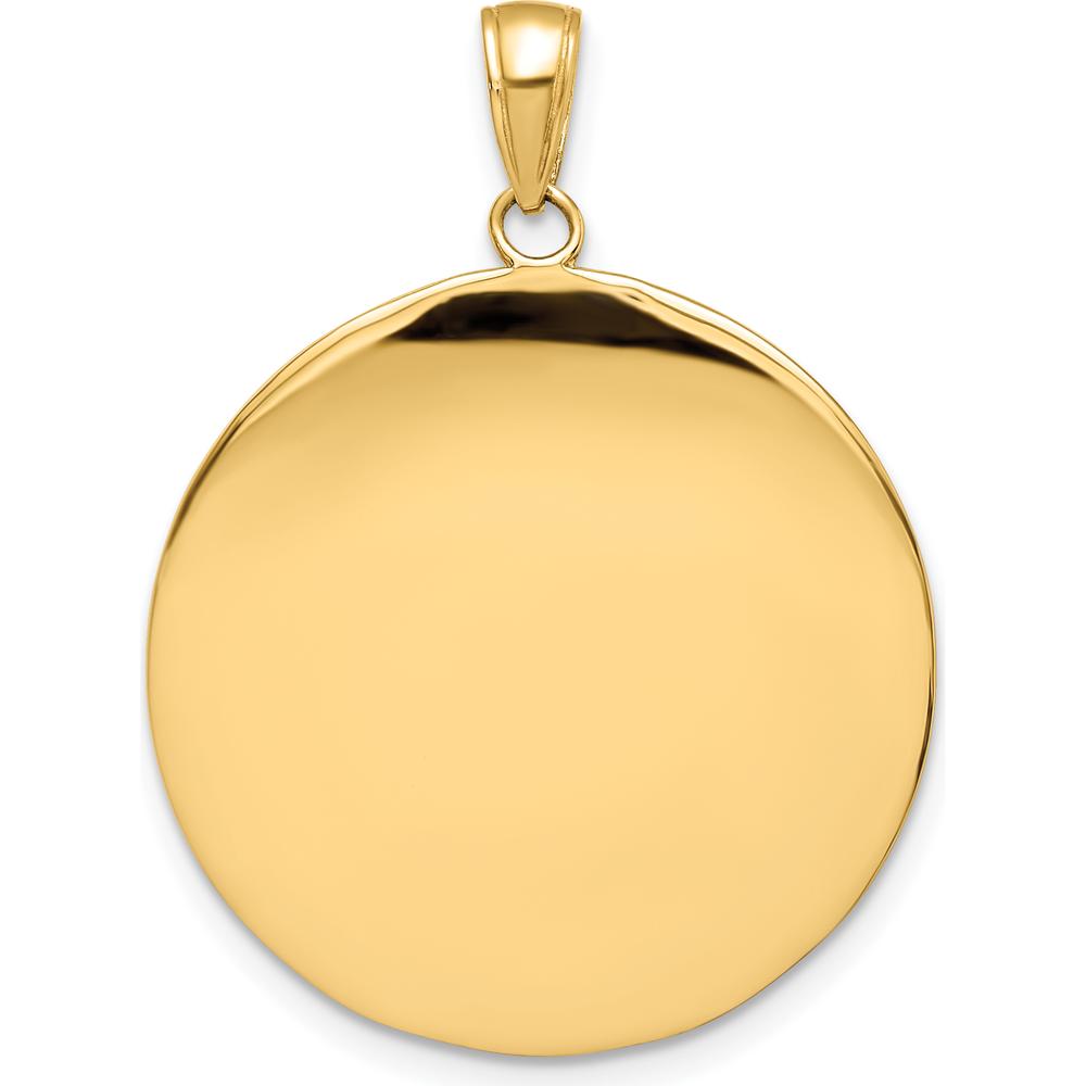 10K Yellow Gold Saint Christopher Pendant with Polished Finish - Protective Religious Charm
