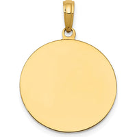 10K Yellow Gold Saint Joseph Medal Pendant - Polished Finish