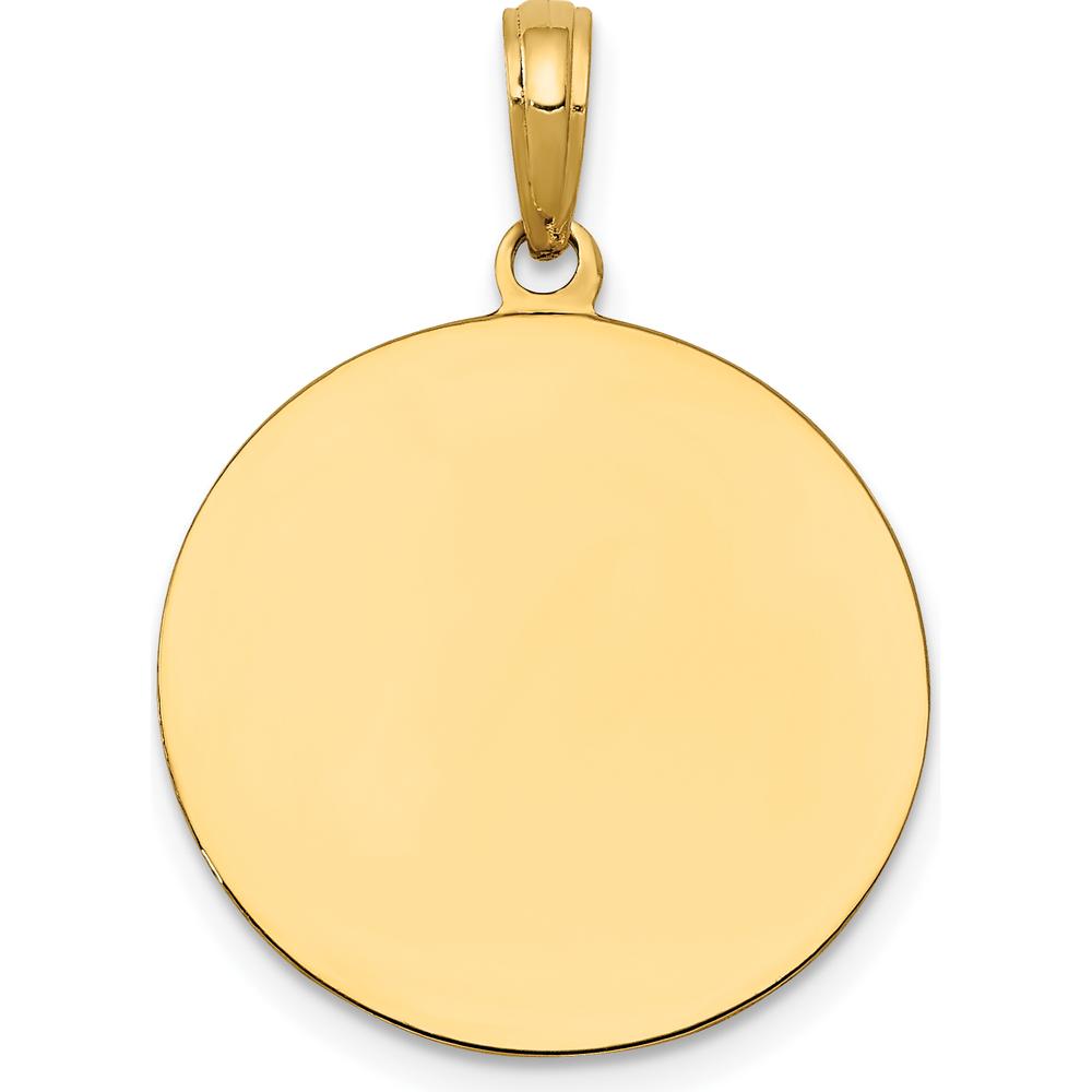 10K Yellow Gold Saint Joseph Medal Pendant - Polished Finish