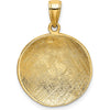 10K Yellow Gold Soccer Ball Pendant with Polished Finish - 25mm Length
