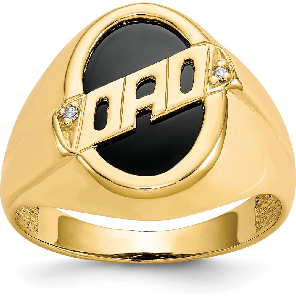 10K Yellow Gold Tapered Band Ring Mounting for Men - Customizable Design