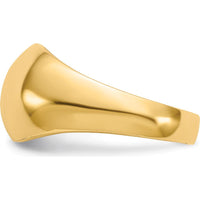 10K Yellow Gold Tapered Domed Cigar Band Ring - Fashion Design