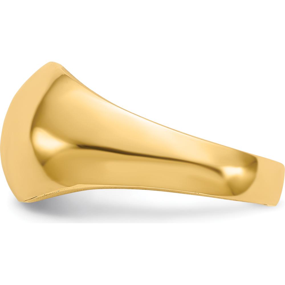 10K Yellow Gold Tapered Domed Cigar Band Ring - Fashion Design