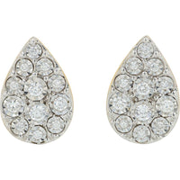 10K Yellow Gold Teardrop Earrings with Lab Grown Diamonds - 0.25 Carat Total Diamond Weight