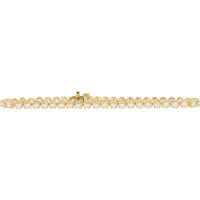 10K Yellow Gold Tennis Bracelet with 2.30 Carat Total Weight Lab Grown Diamonds