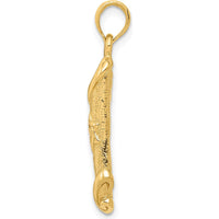 10K Yellow Gold Torah with Star of David Pendant - 30mm Length