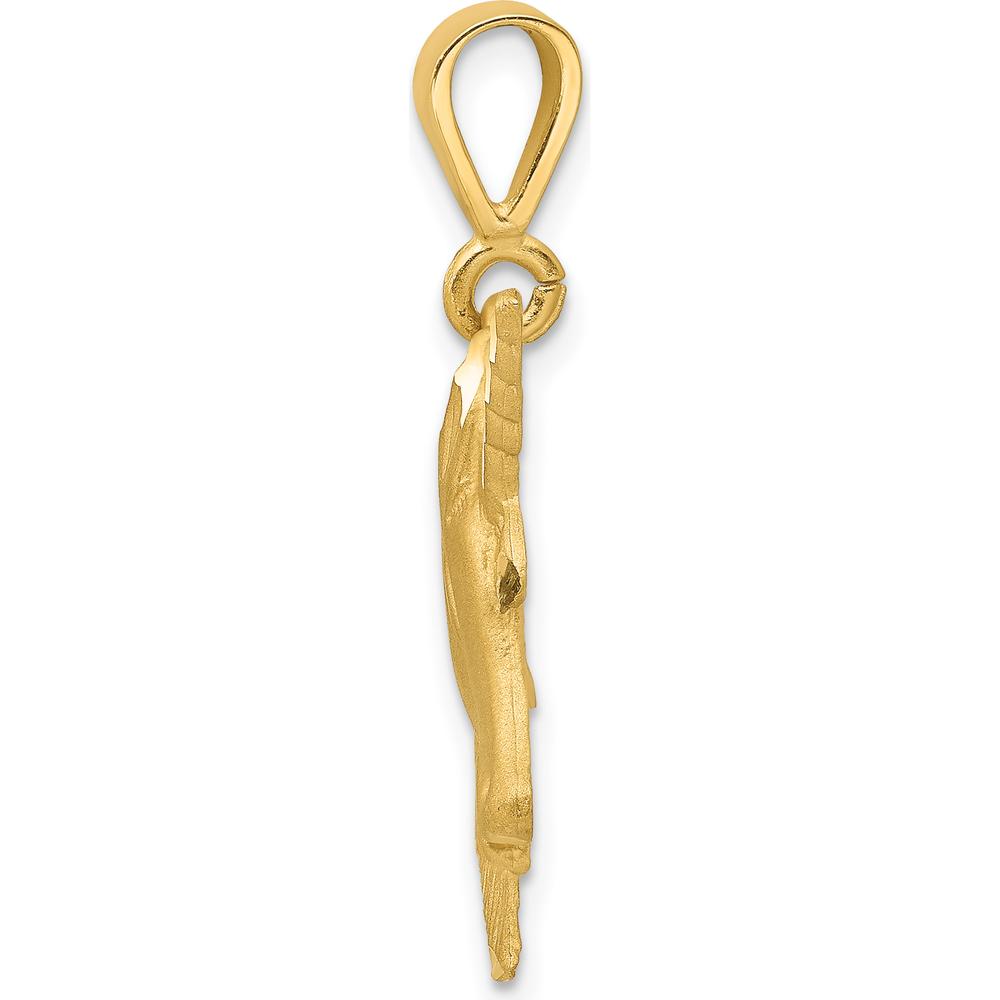 10K Yellow Gold Unicorn Head Charm Pendant - 30mm x 19mm