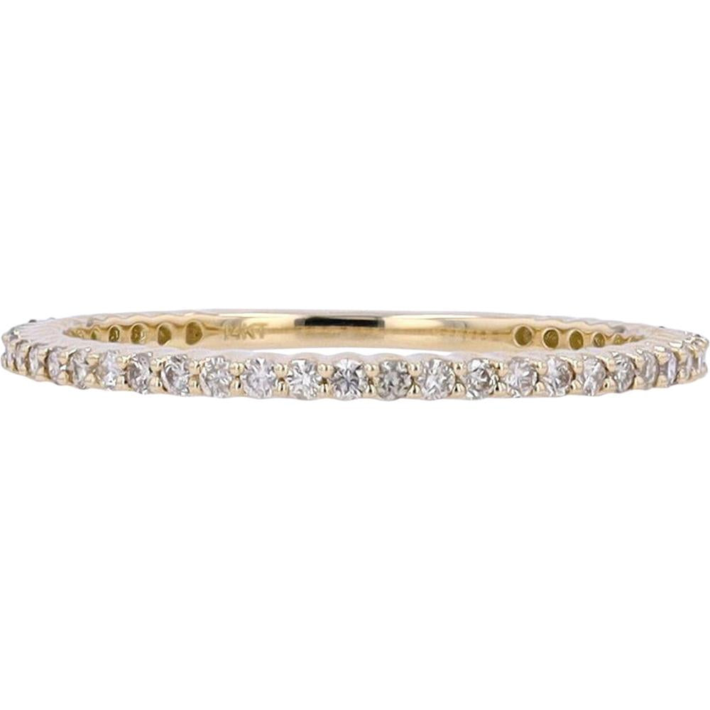 14K Diamond Wedding Band - Eternal Love and Radiant Beauty