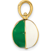 14K Gold 3D Multi-Color Enamel Beach Ball Charm by Oro Pregiato