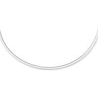 14K Gold 3mm Reversible Omega Chain Necklace with Polished Two-Tone Finish - 18" by Orozza Fine Jewelry