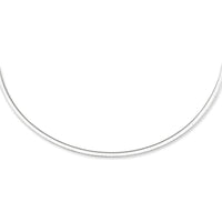 14K Gold 4mm Reversible Two-Tone Omega Necklace - 18" by Orozza Fine Jewelry