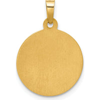 14K Gold and White Rhodium Sacred Heart of Jesus Medal Round Pendant - Faith-Inspired Hollow Design by Oro Pregiato