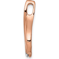 14K Rose Gold 0.10 Carat Round Diamond Teardrop Pendant by Monteluci Fine Jewelry