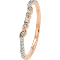 14K Rose Gold 0.50 Carat Diamond Bridal Ring Set with Marquise Diamond Accent Band