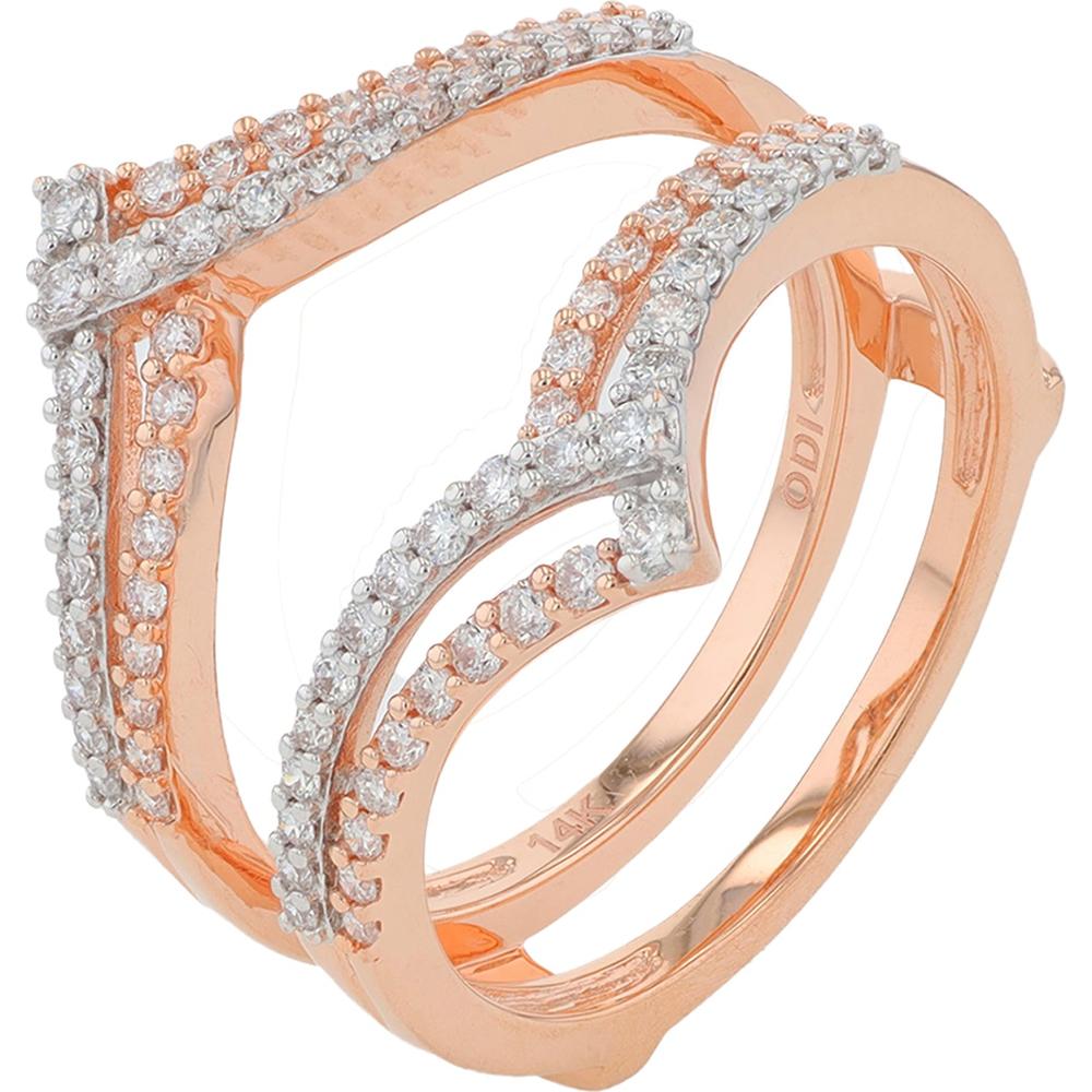 14K Rose Gold 0.50 Carats Diamond Wrap Ring