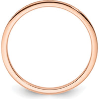 14K Rose Gold 1.2mm Criss-Cross Pattern Stackable Band Size 6 by 0