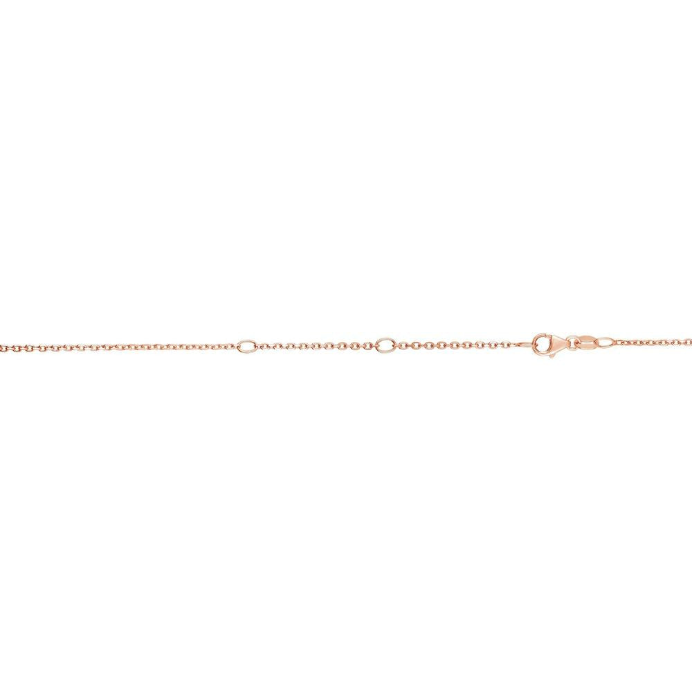 14K Rose Gold 1.2mm Double Extendable Cable Chain Necklace - Adjustable to 16, 17, or 18" by Orozza Fine Jewelry