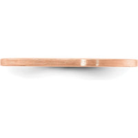 14K Rose Gold 1.2mm Flat Satin Stackable Band Ring - Size 10 by 0