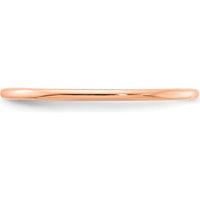 14K Rose Gold 1.2mm Polished Half Round Stackable Band Ring - Size 10 by 0