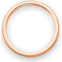 14K Rose Gold 1.5mm Milgrain Stackable Band Size 5 by 0