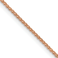 14K Rose Gold 16" 1.05mm Diamond-Cut Spiga Chain with Lobster Clasp by 0