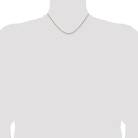 14K Rose Gold 16" 1.7mm Solid Polished Spiga Chain with Lobster Clasp by 0