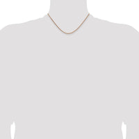 14K Rose Gold 16" 2.1mm Solid Polished Spiga Chain with Lobster Clasp by 0