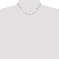 14K Rose Gold 16" Box Link Chain Necklace - 1.3mm Width by 0