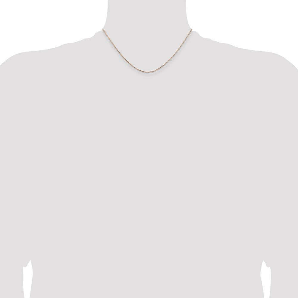 14K Rose Gold 16" Box Link Chain Necklace with Lobster Clasp by 0