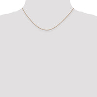 14K Rose Gold 16" Box Link Chain with Lobster Clasp - 0.7mm Width by 0
