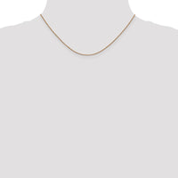 14K Rose Gold 16" Box Link Chain with Lobster Clasp - 0.9mm Width by 0