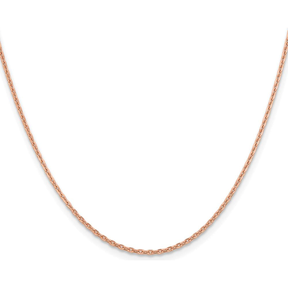 14K Rose Gold 16" Diamond-Cut Cable Chain Necklace with Lobster Clasp by 0