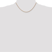 14K Rose Gold 16" Diamond-Cut Rope Chain Necklace with Lobster Clasp - 1.75mm