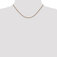 14K Rose Gold 16" Diamond-Cut Spiga Chain with Lobster Clasp - 1.7mm Width by 0
