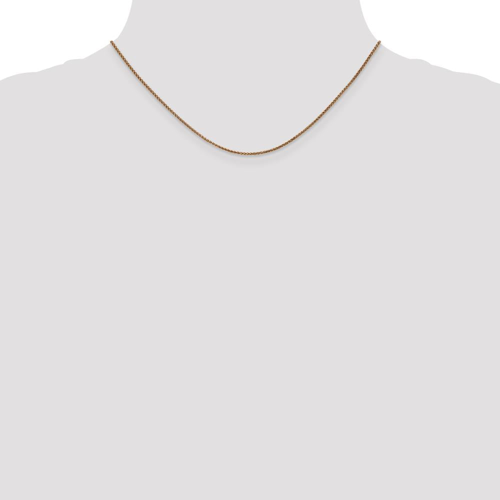 14K Rose Gold 16" Diamond-Cut Spiga Chain with Lobster Clasp by 0