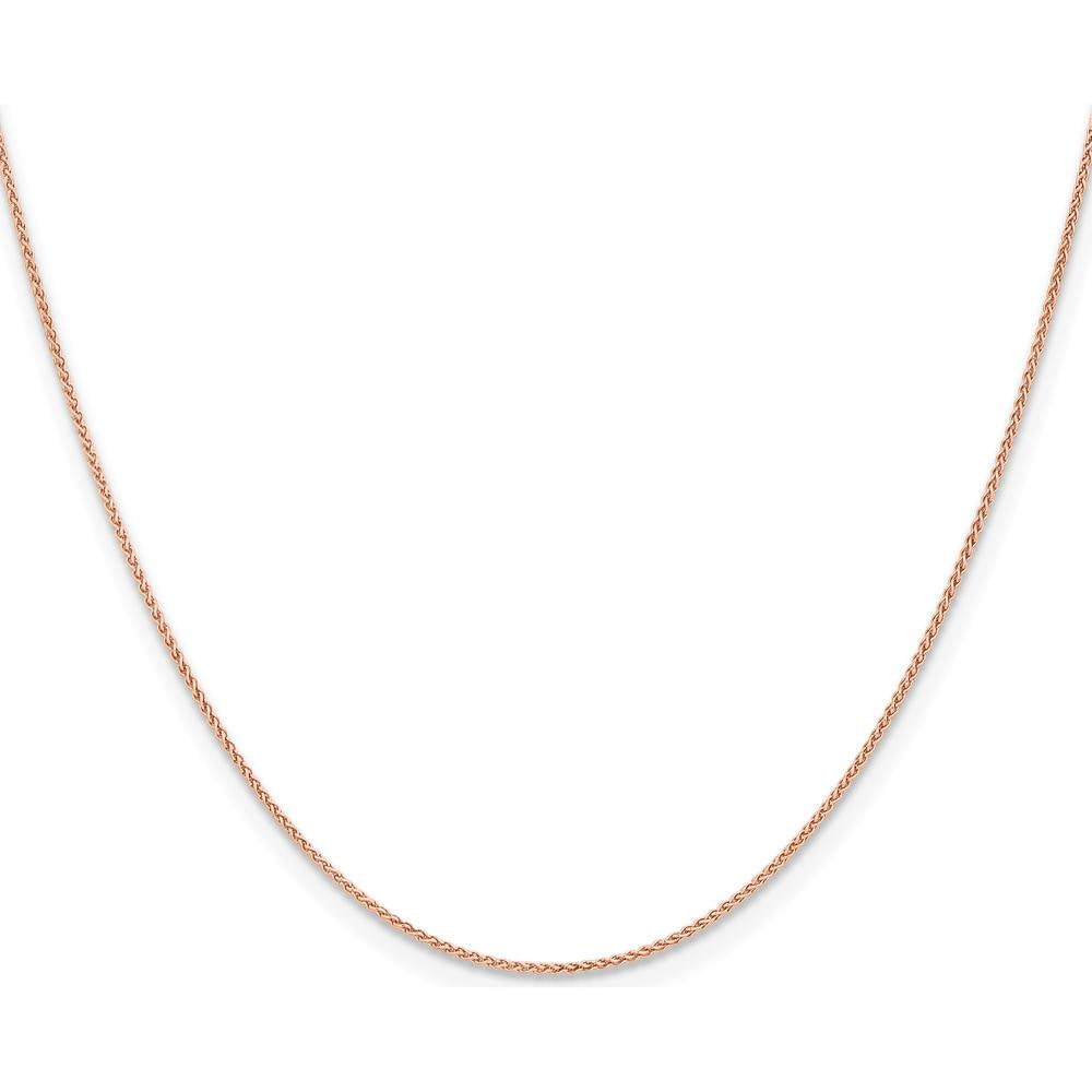 14K Rose Gold 16" Polished Spiga Chain with Lobster Clasp by 0