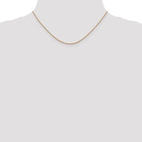 14K Rose Gold 16" Ropa Chain Necklace - 1.10mm Width by 0