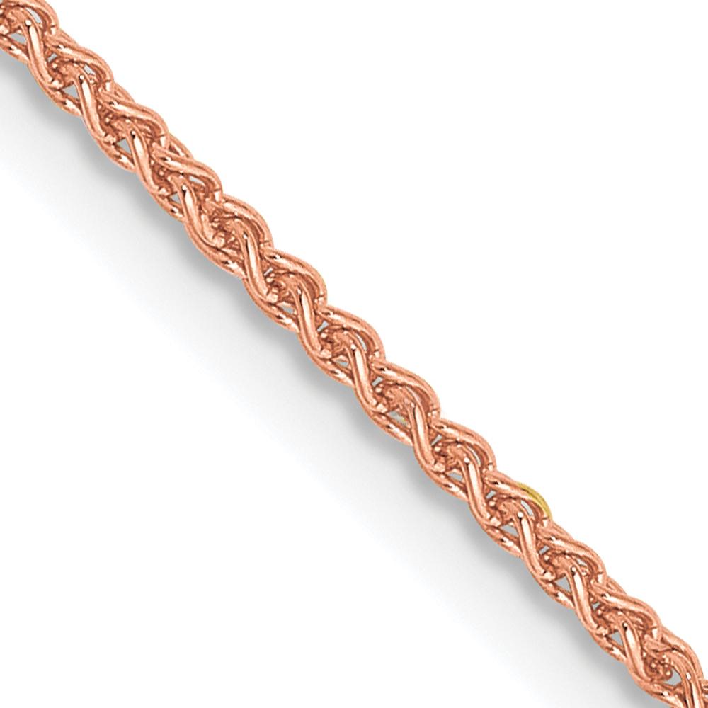 14K Rose Gold 18" 1.25mm Solid Polished Spiga Chain Necklace by 0