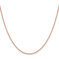 14K Rose Gold 18" 1.25mm Solid Polished Spiga Chain Necklace by 0