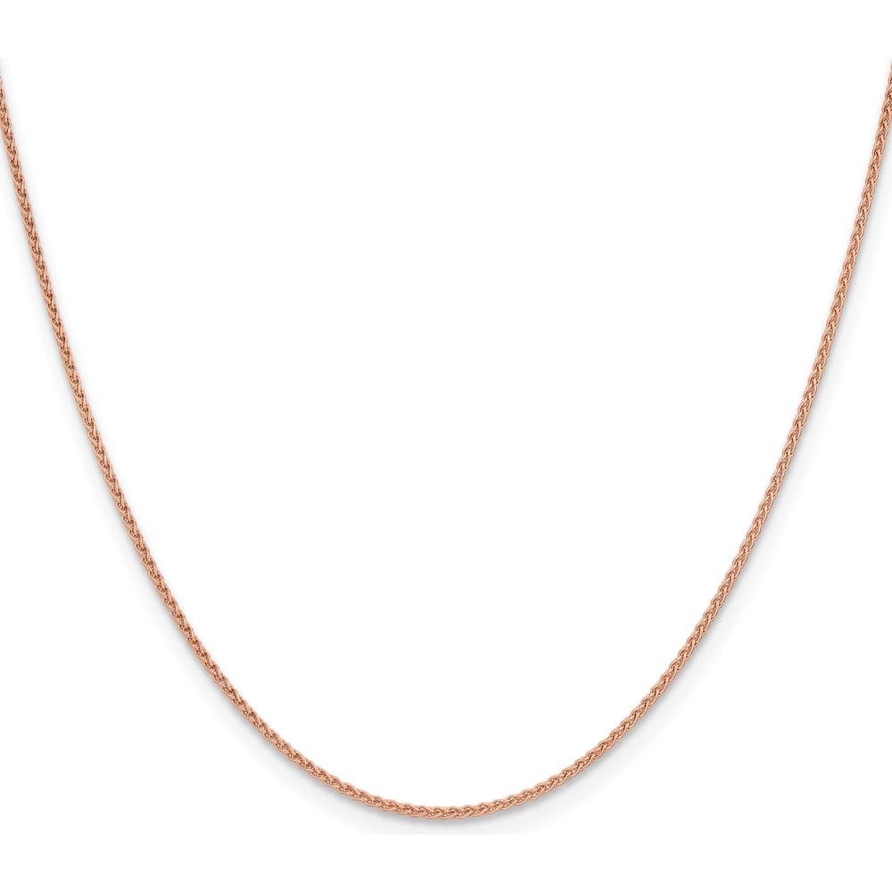 14K Rose Gold 18" 1.25mm Solid Polished Spiga Chain Necklace by 0