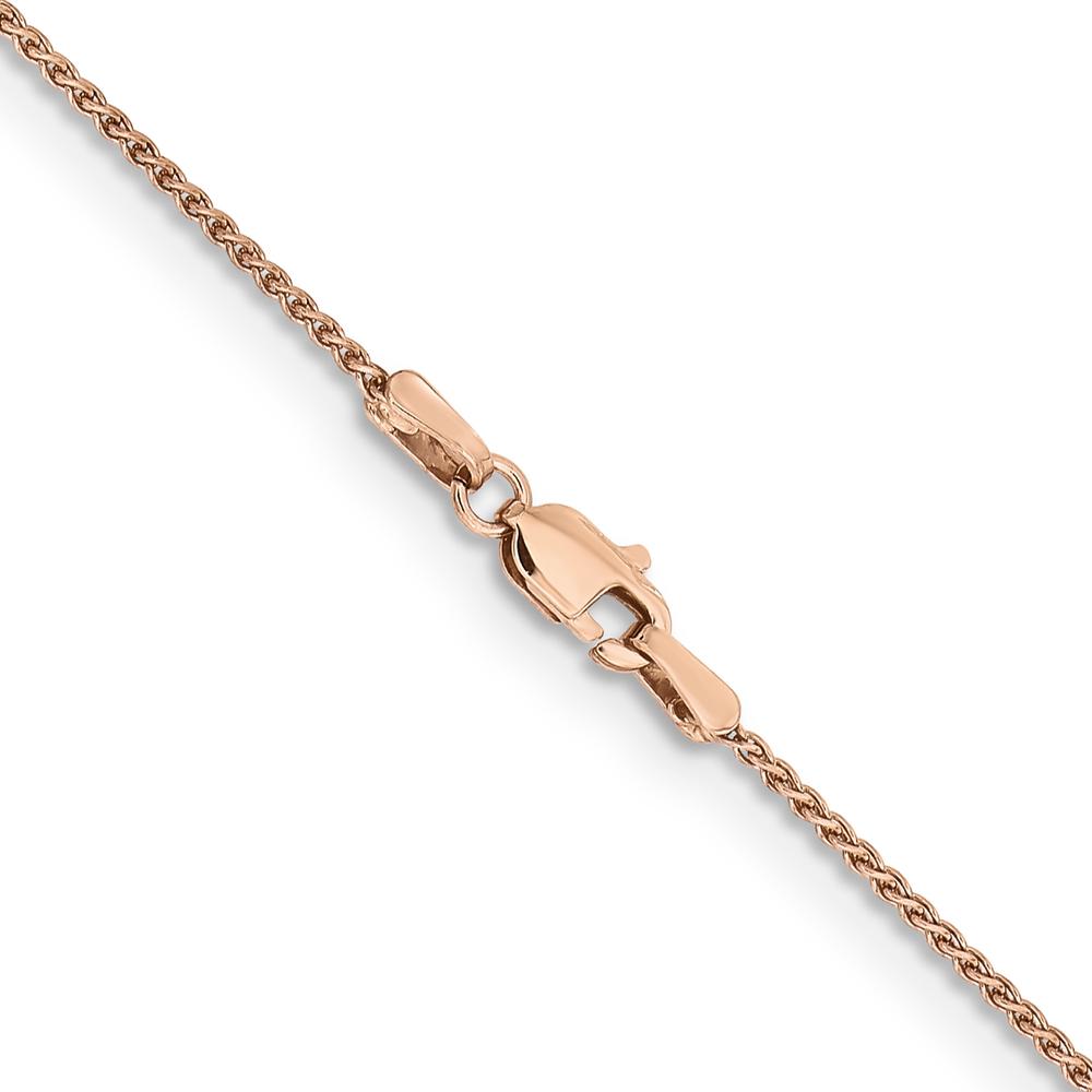 14K Rose Gold 18" 1.25mm Solid Polished Spiga Chain Necklace by 0