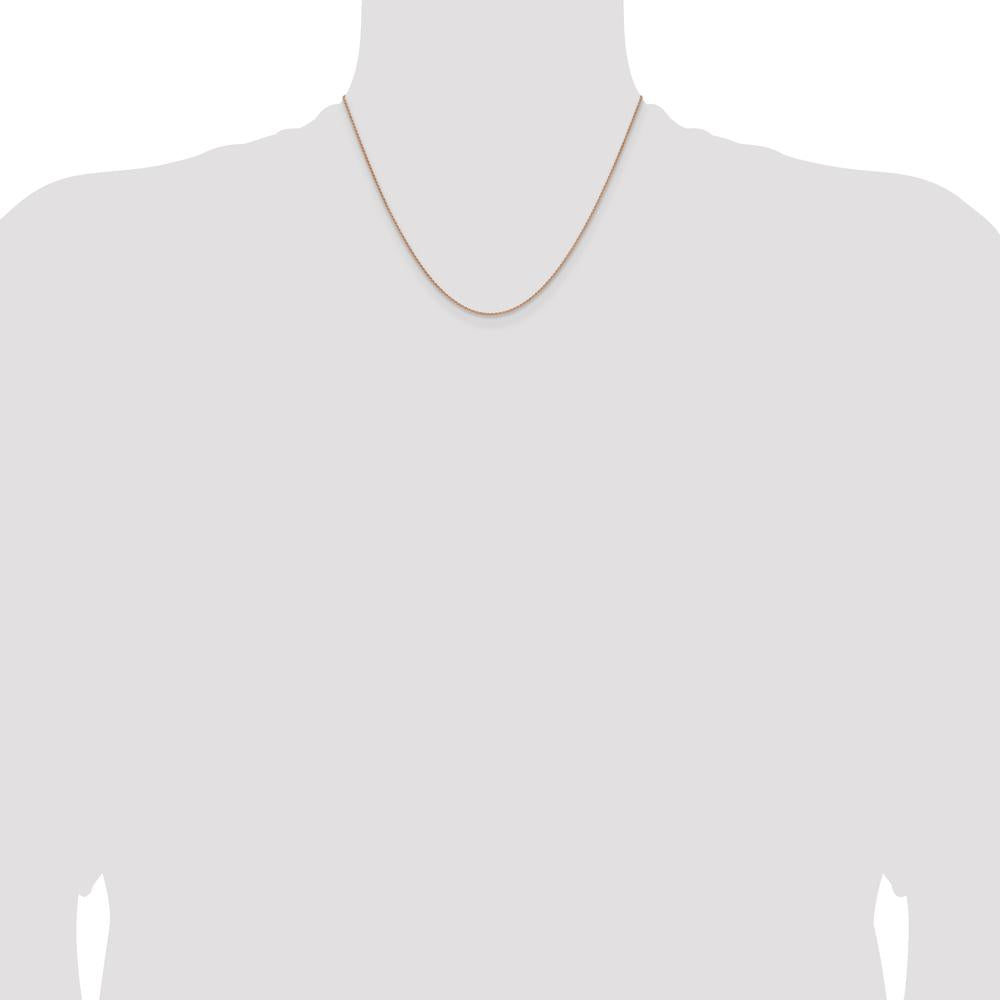 14K Rose Gold 18" 1.25mm Solid Polished Spiga Chain Necklace by 0