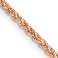 14K Rose Gold 18" 1.7mm Diamond-Cut Spiga Chain Necklace with Lobster Clasp by 0