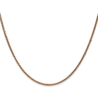 14K Rose Gold 18" 1.7mm Diamond-Cut Spiga Chain Necklace with Lobster Clasp by 0